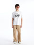 LC Waikiki Crew Neck Short Sleeve Printed Combed Cotton Men's T-shirt